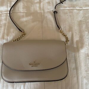 Kate Spade Beige Crossbody Bag with Gold Chain
